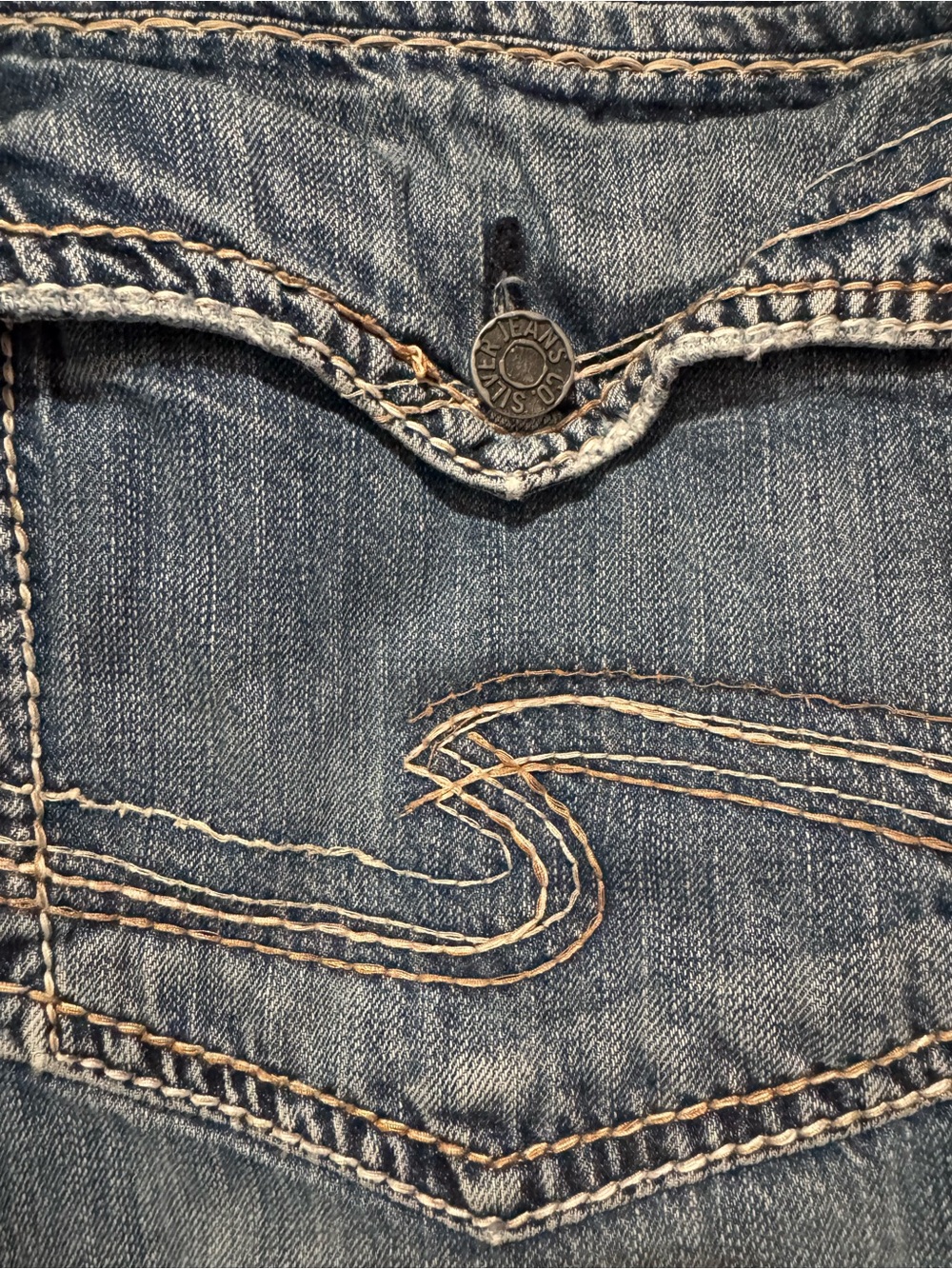 Silver Jeans Co Men’s Blue Jeans Zac Flap W40/L32 Used - Picture 7 of 11